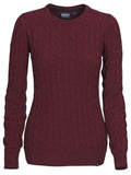 TREADVILLE - Damen Stickpulli mit Zopfmuster & Rundhalsausschnitt - WERBE-WELT.SHOP