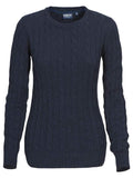 TREADVILLE - Damen Stickpulli mit Zopfmuster & Rundhalsausschnitt - WERBE-WELT.SHOP