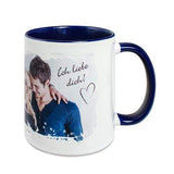 Keramiktasse Zwei Farbig inkl Foto-Text-Motiv